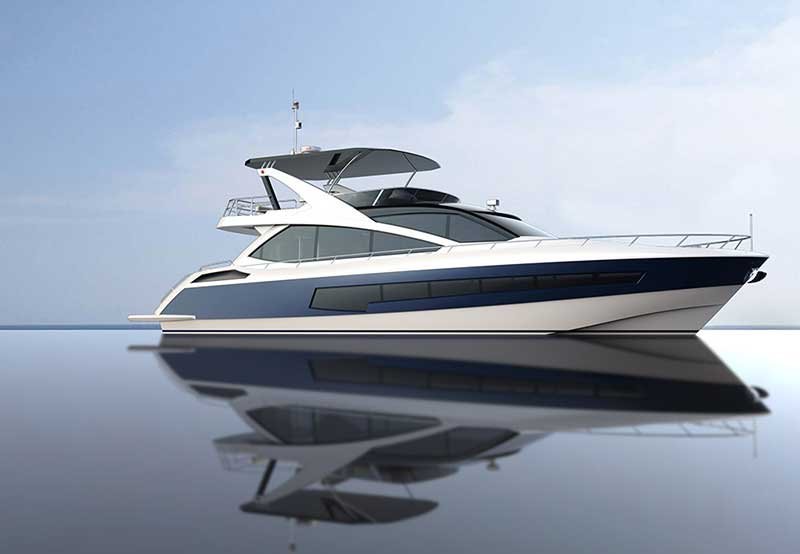 Motor yacht at sea